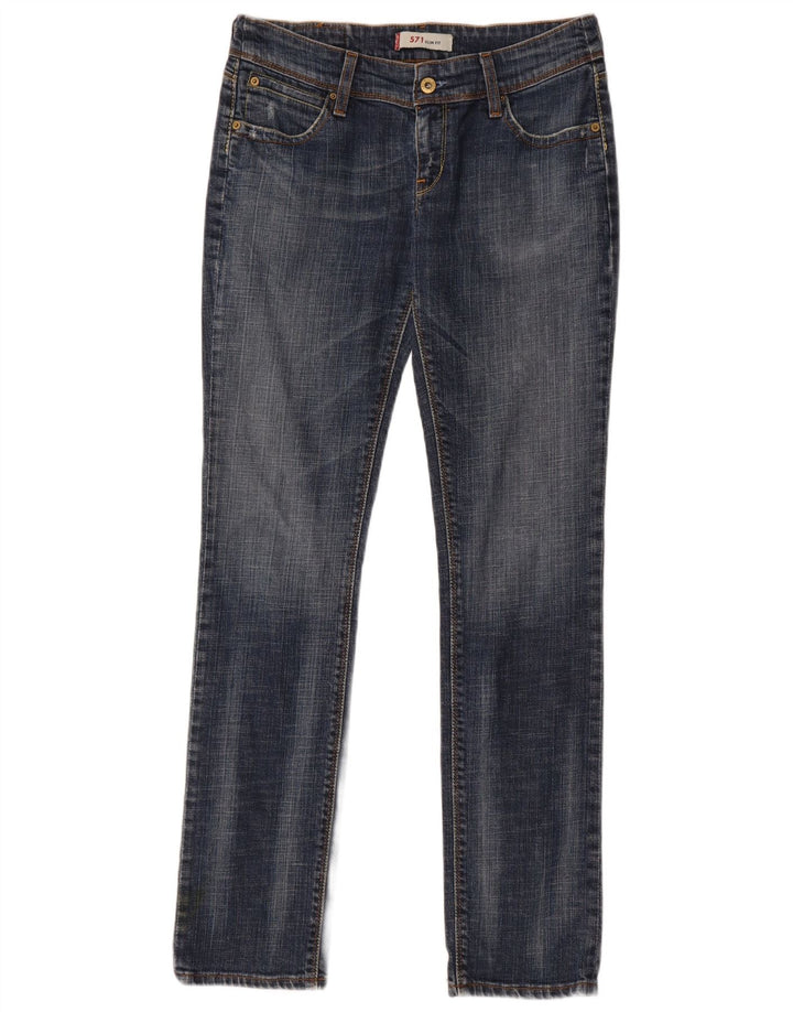 Męskie jeansy Levi's 571 Slim W31 L34 Niebieska bawełna