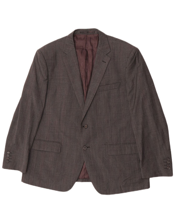 Marks & Spencer Męska marynarka zapinana na 2 guziki UK 46 XL, szara wełniana kratka