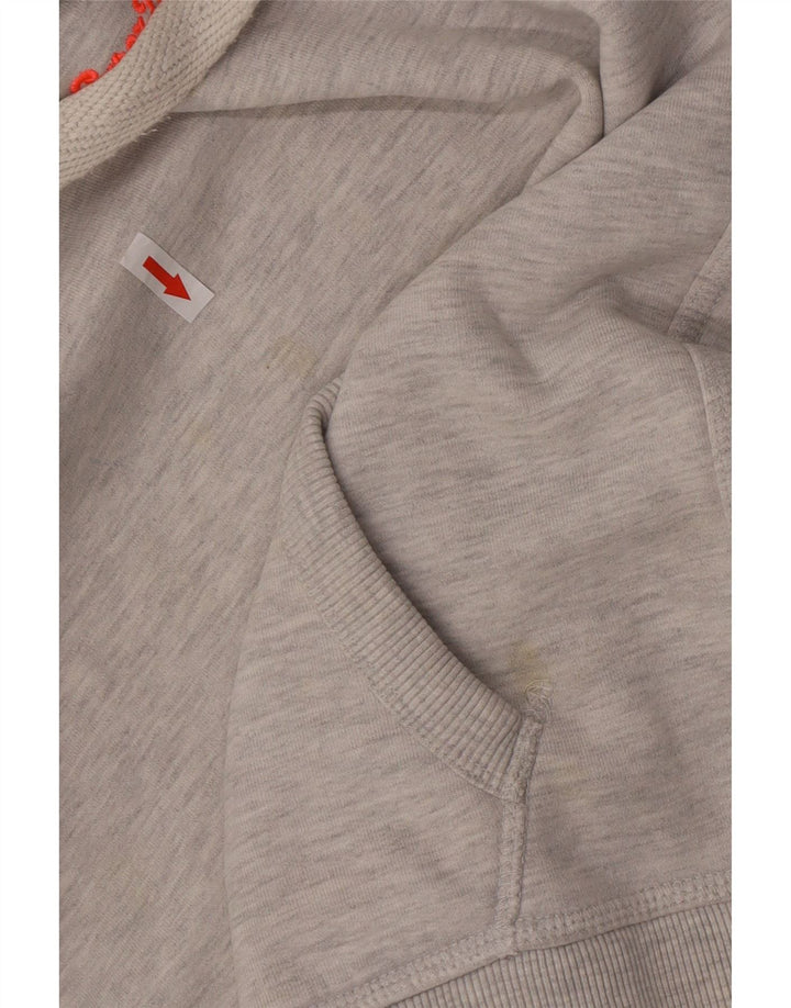 Damski sweter z kapturem Superdry UK 14, średnioszary, bawełniany