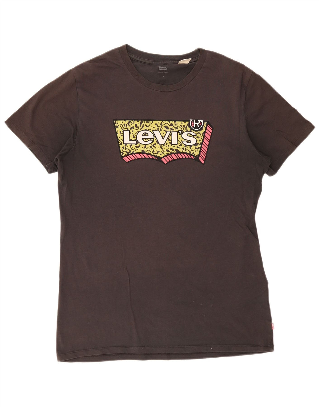 Męska koszulka z grafiką Levi's, średnia szara bawełna
