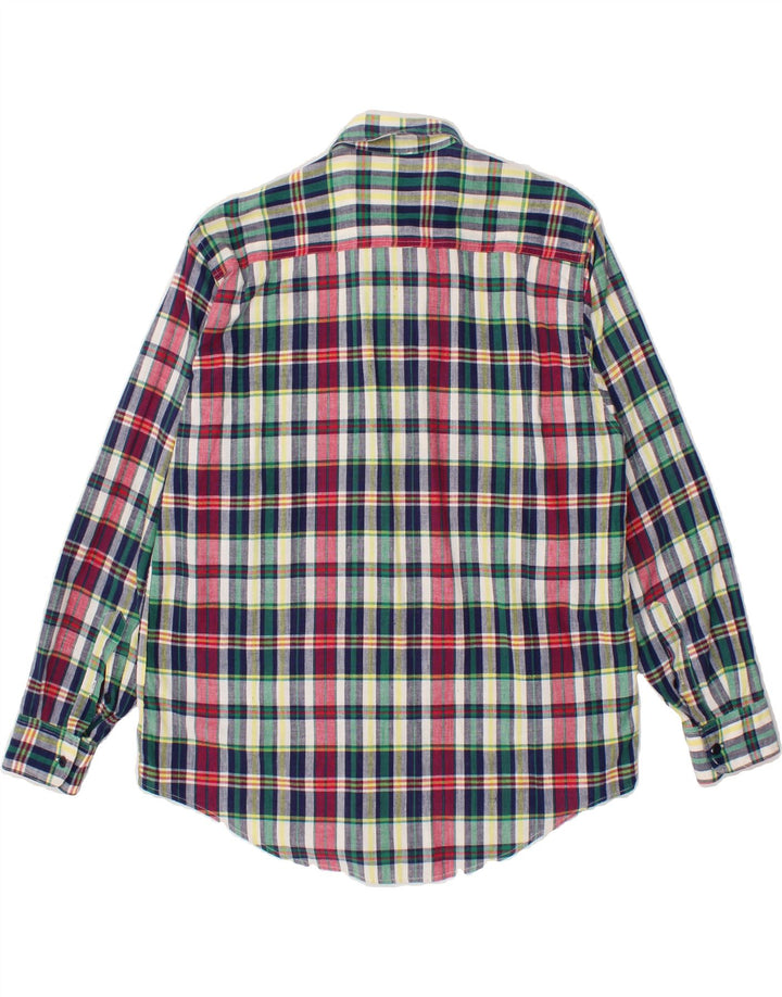 VINTAGE Mens Shirt Large Multicoloured Check Cotton Vintage Vintage and Second-Hand Vintage from Messina Hembry 