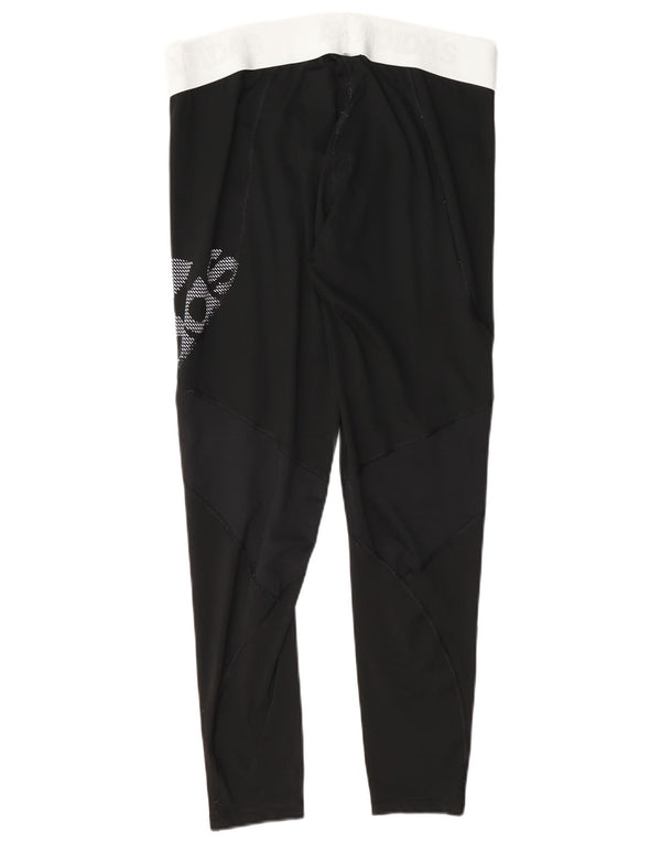 Damskie legginsy adidas Climacool Graphic UK 16/18, duże, czarne, poliestrowe