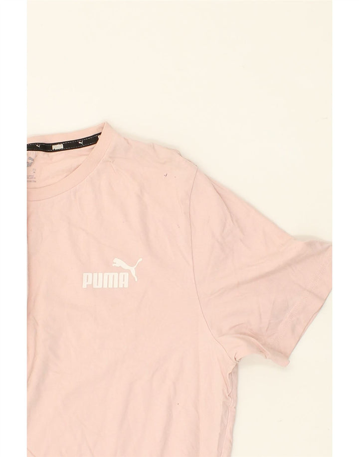 PUMA Mens T-Shirt Top Medium Pink Cotton Vintage Puma and Second-Hand Puma from Messina Hembry 