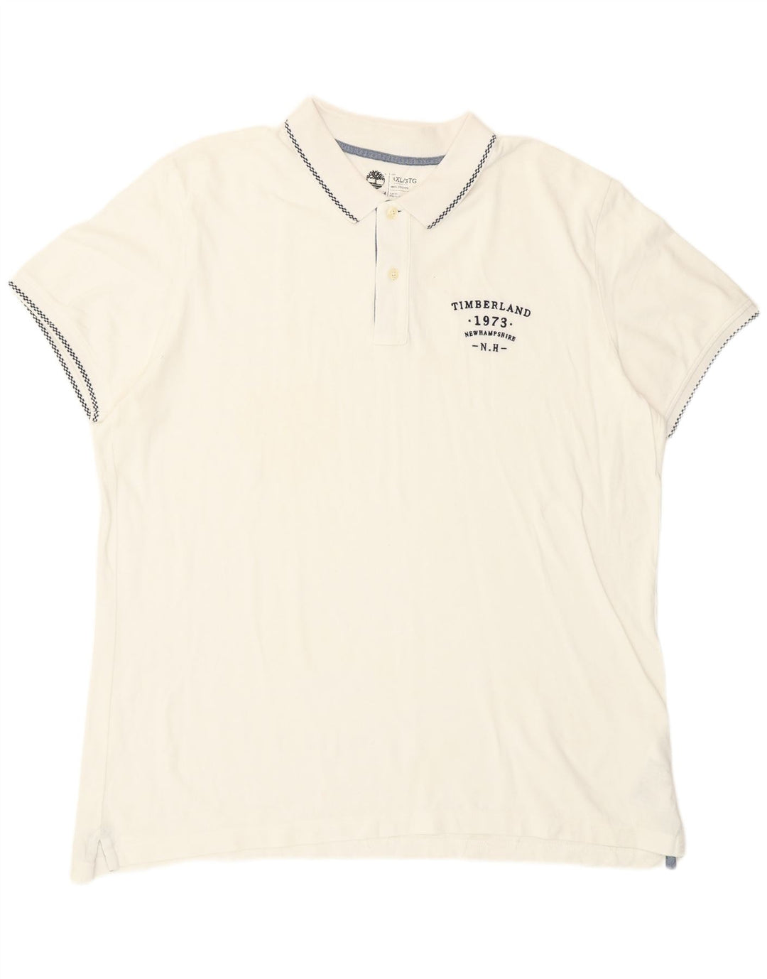Męska koszulka polo Timberland Slim Fit 3XL, biała bawełna