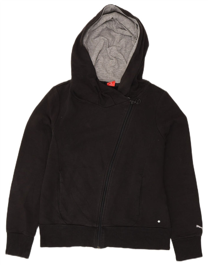 Damski sweter z kapturem i zamkiem błyskawicznym PUMA UK 14, duży, czarny, bawełniany