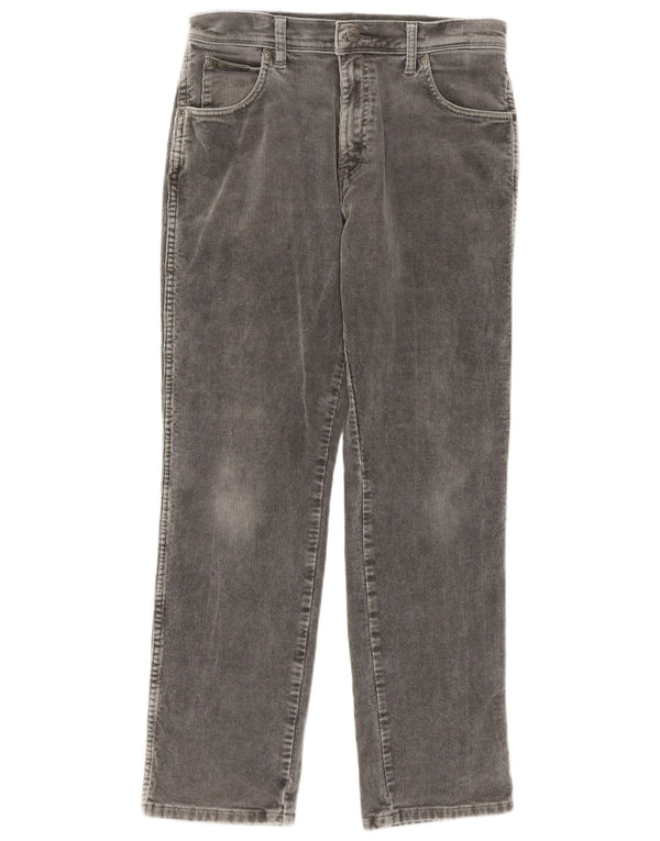 Męskie spodnie sztruksowe Wrangler Texas Stretch Straight W32 L30 Szara bawełna