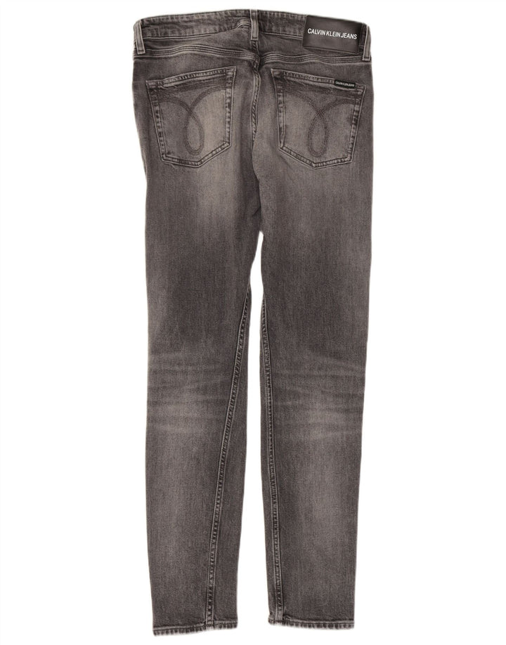 Damskie jeansy skinny CALVIN KLEIN W31 L32 Szara bawełna