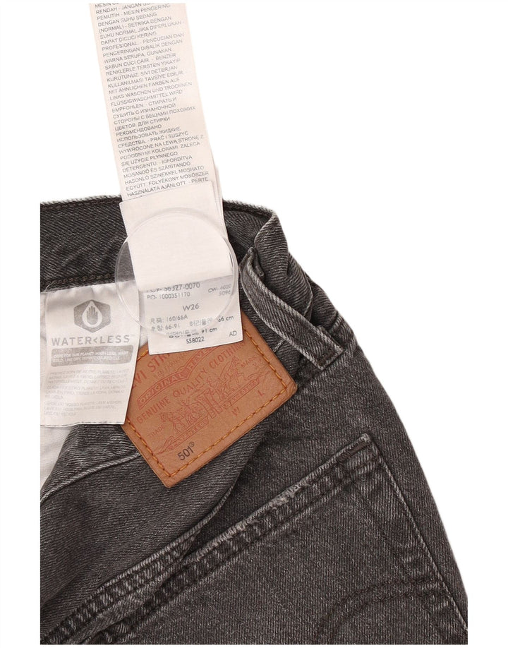 Damskie spodenki jeansowe Levi's 501 W26, małe, czarne, bawełniane