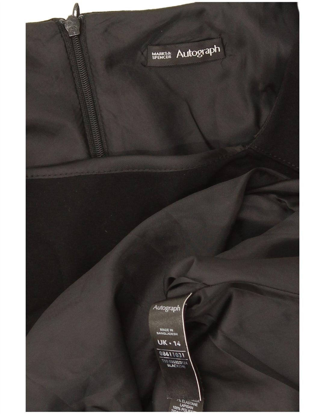 Marks & Spencer Damska sukienka bez rękawów z autografem, UK 14, średnia czarna