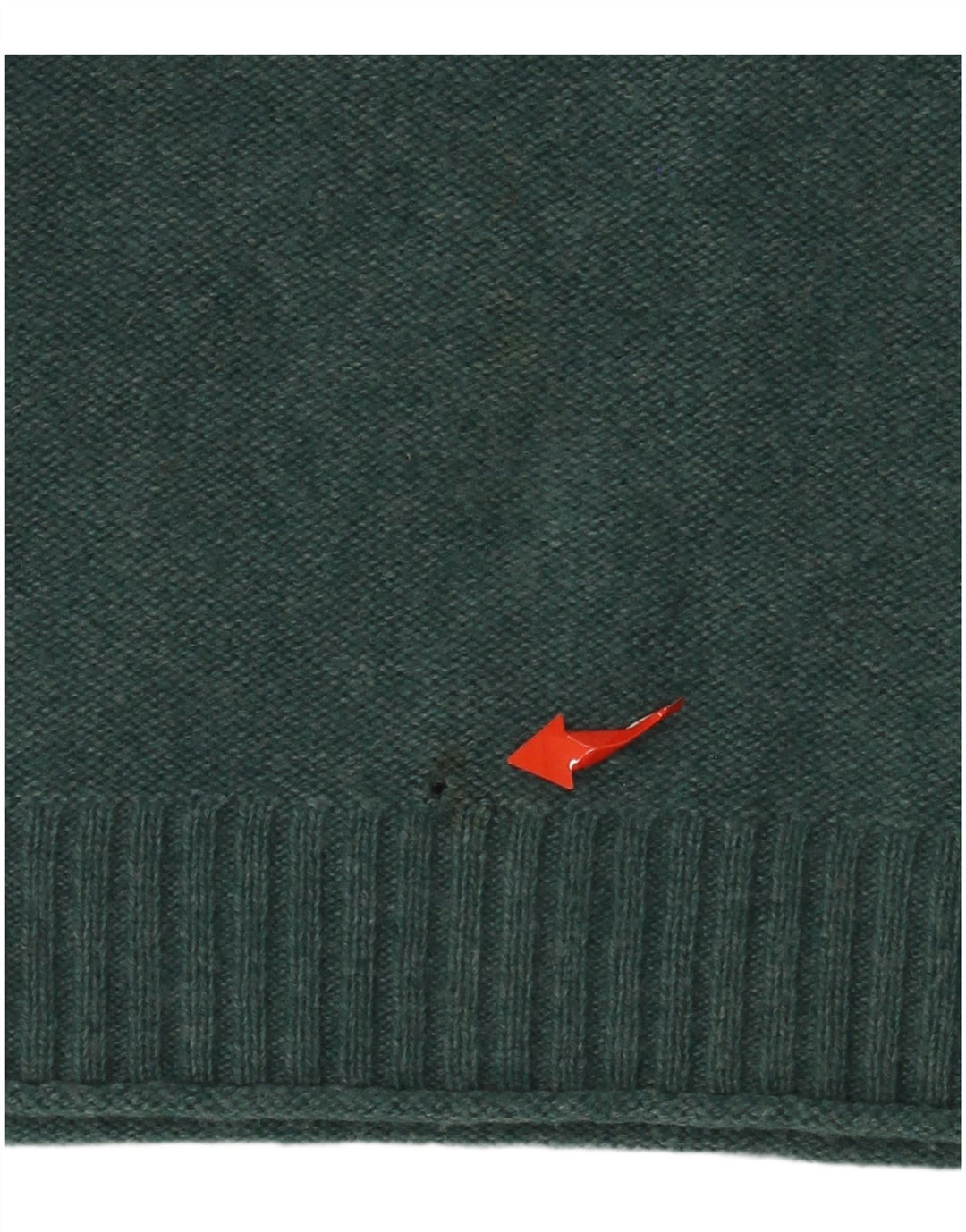 Męski sweter White Stuff z dekoltem w kształcie litery V, średnio zielony, z owczej wełny