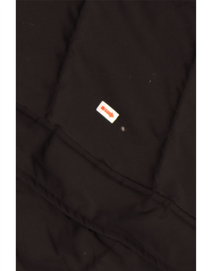 Damska kurtka parka z kapturem i grafiką Superdry UK 14, średnia czarna zimowa
