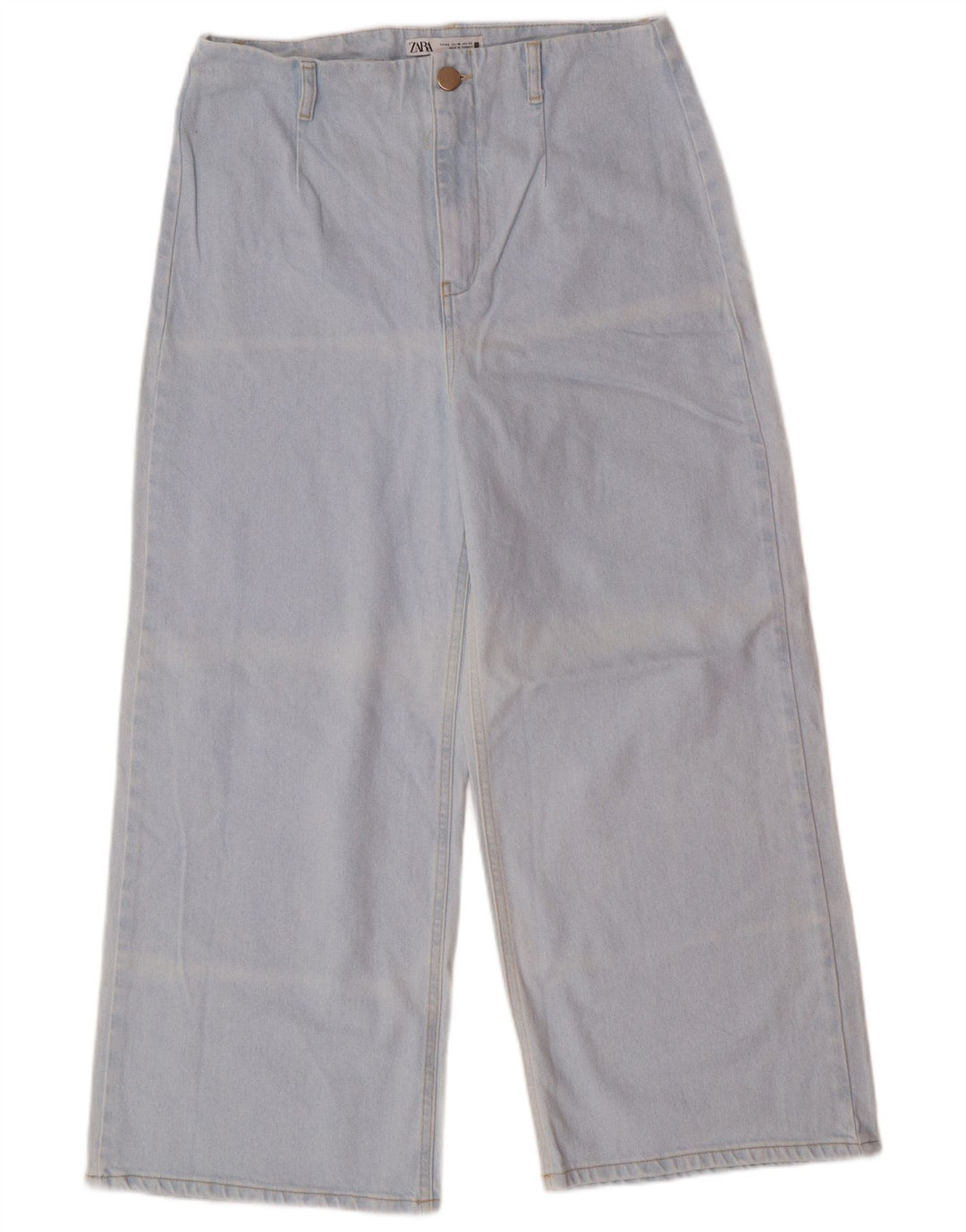 Damskie jeansy z szeroką nogawką Zara z wysokim stanem EU 42 Large W32 L26 Blue Classic