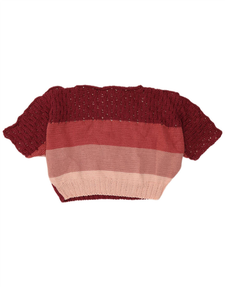 Damski sweter VINTAGE z dekoltem w łódkę, UK 16, duży, wielokolorowy