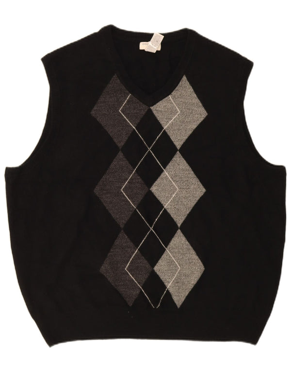 Męski podkoszulek Dockers z kamizelką 2XL, czarny Argyle/Diamentowy akryl