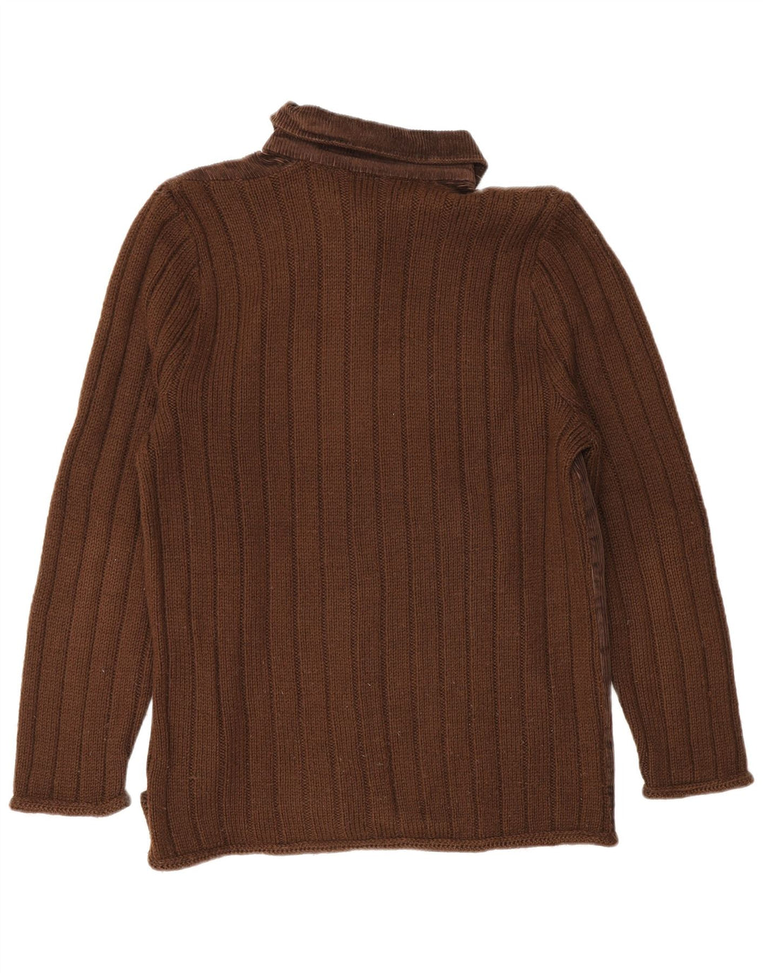 Sweter damski w stylu vintage, UK 14, duży, brązowy
