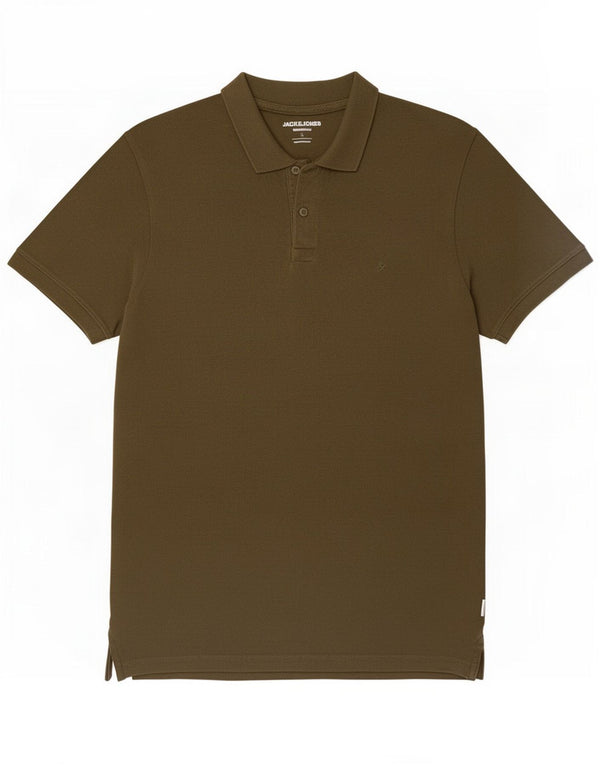 Męska koszulka polo Jack & Jones, duża, bawełniana khaki