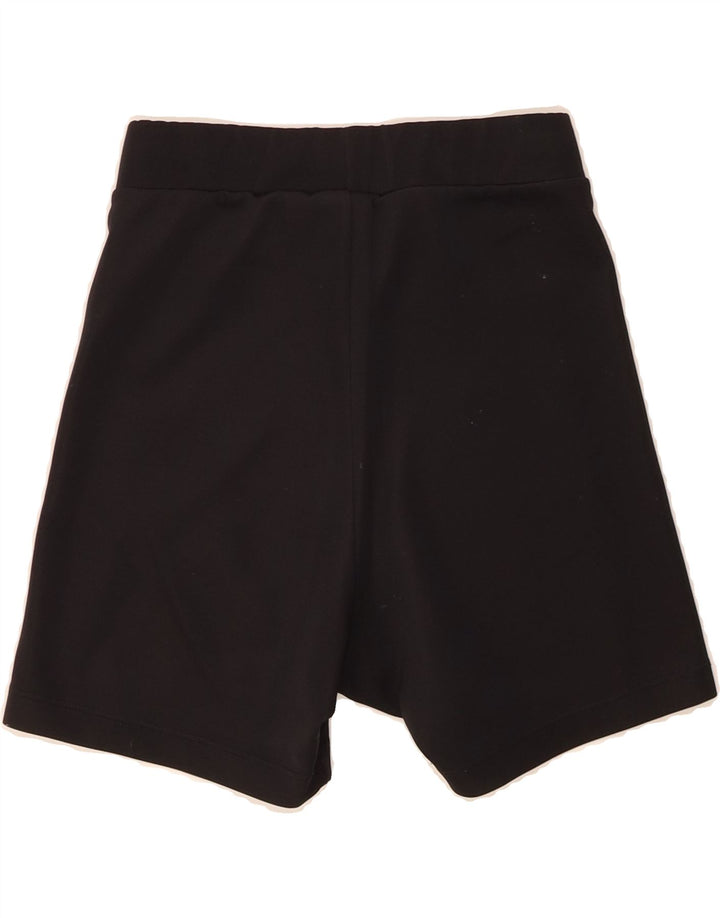 ADIDAS Womens Graphic Sport Shorts UK 8 Small Black Polyester Vintage Adidas and Second-Hand Adidas from Messina Hembry 