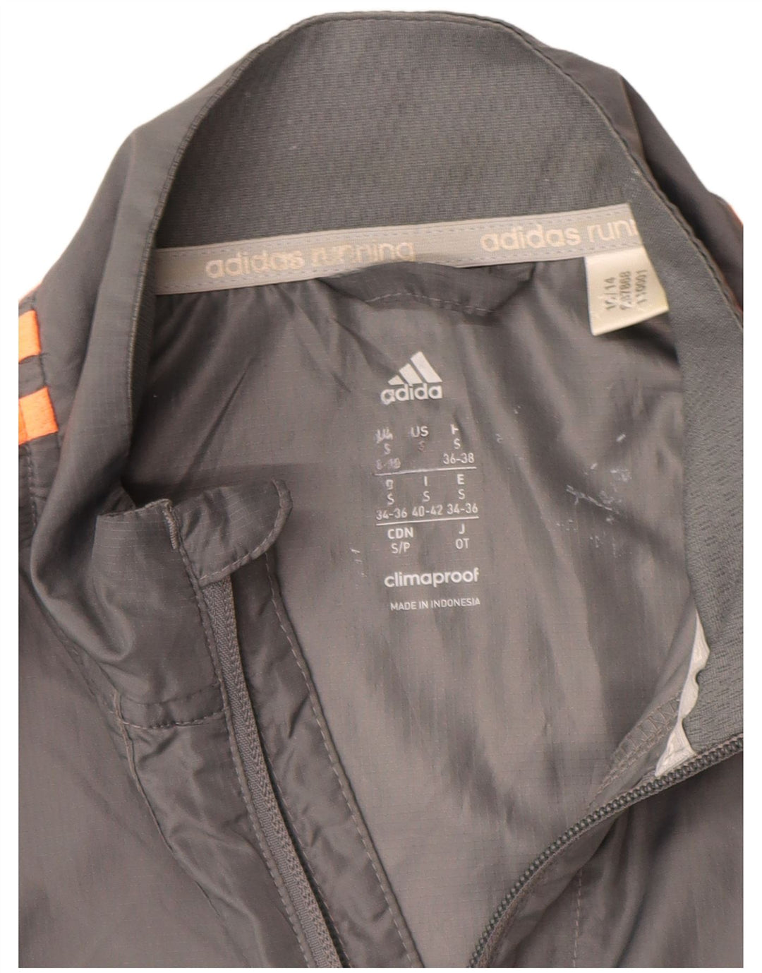 Damska kurtka dresowa ADIDAS Clima Proof UK 8/10, mała szara