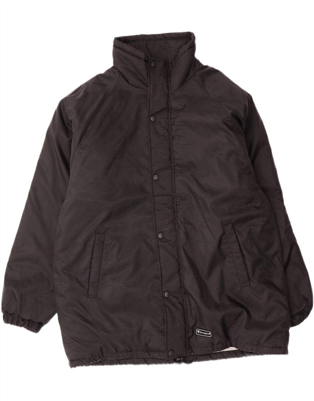 CHAMPION Mens Loose Fit Padded Jacket UK 40 Large Black Polyamide Vintage Champion and Second-Hand Champion from Messina Hembry 