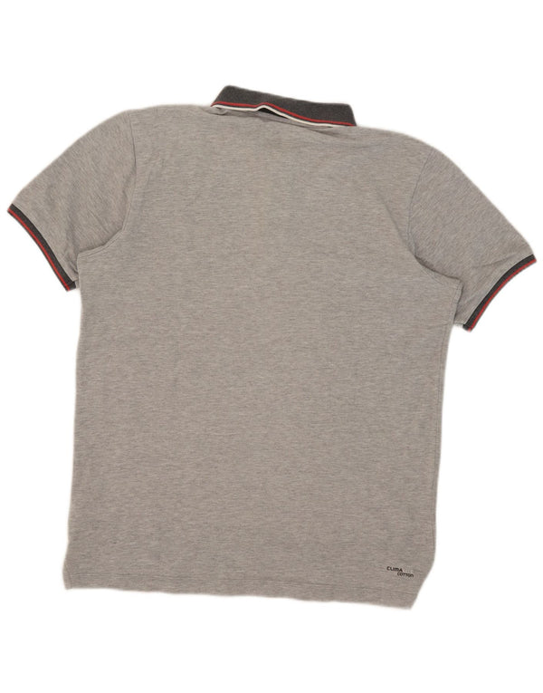 Męska koszulka polo Adidas Clima 365, średnio szara, bawełniana