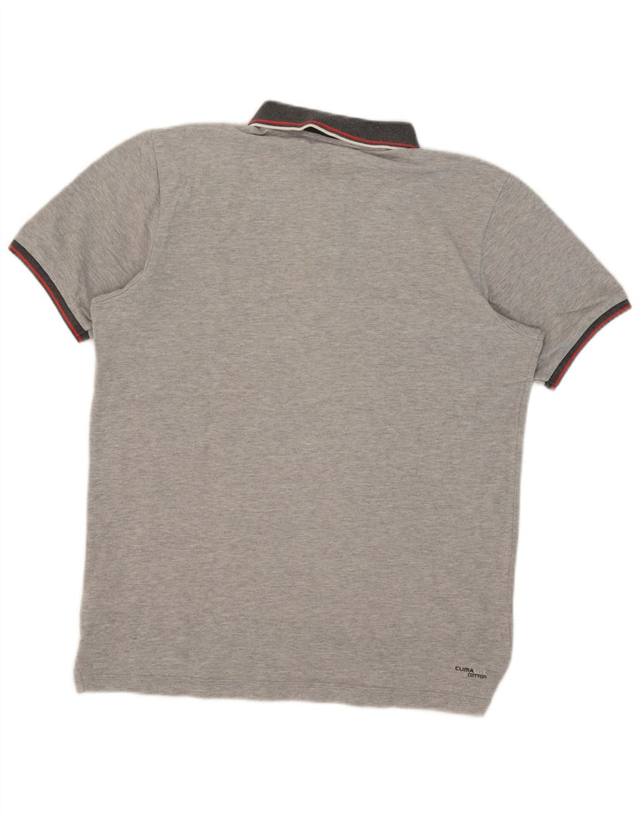 Męska koszulka polo Adidas Clima 365, średnio szara, bawełniana