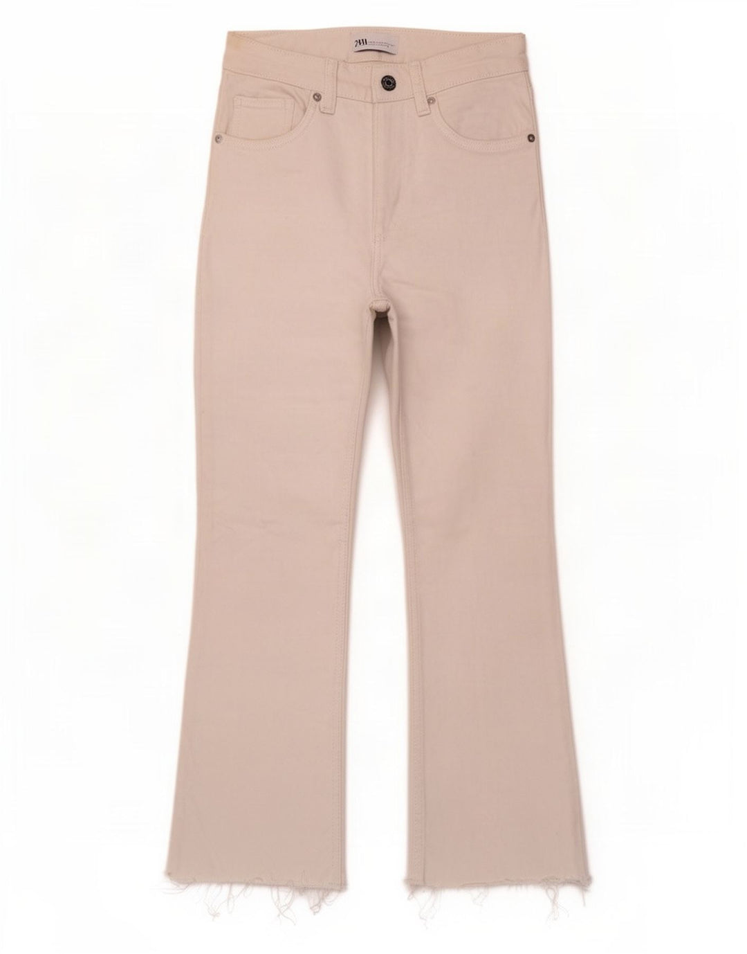 Dżinsy damskie Zara Crop Bootcut EU 38 Small W28 L26 Biała bawełna
