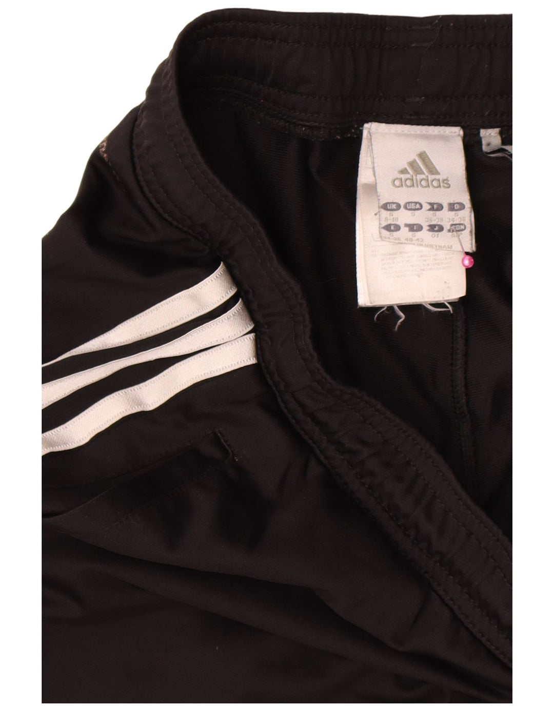 Damskie spodnie dresowe Adidas Climalite UK 8/10, małe, czarne, poliestrowe