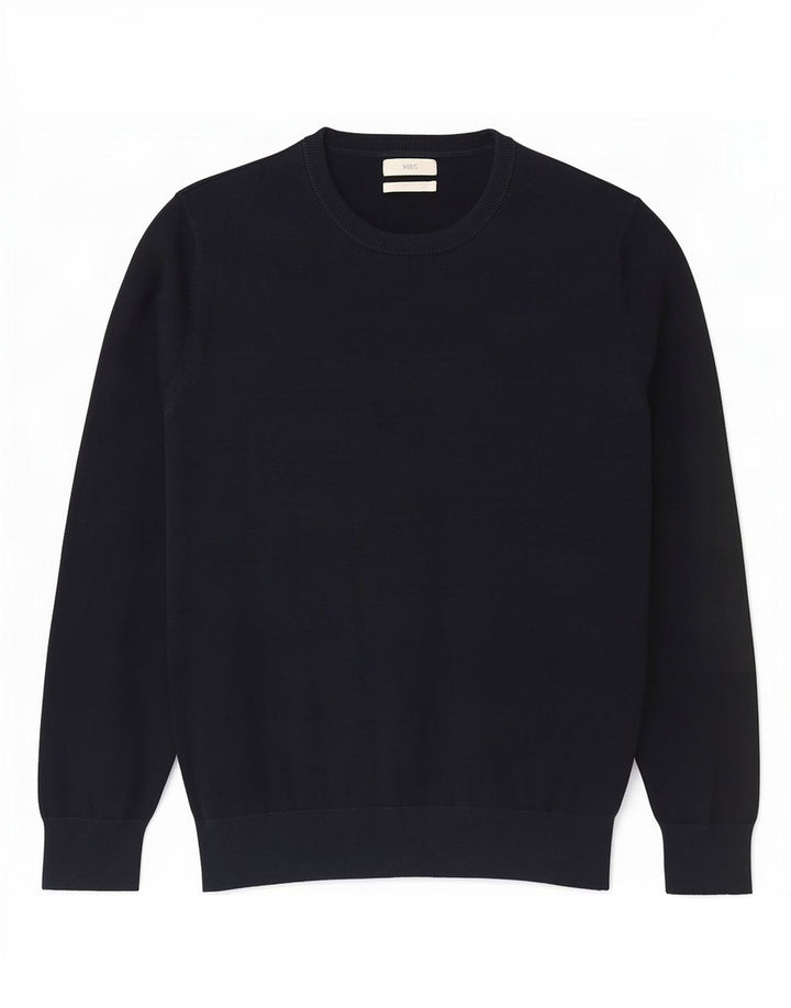 Sweter damski Marks & Spencer z okrągłym dekoltem, UK 16, duży, granatowy