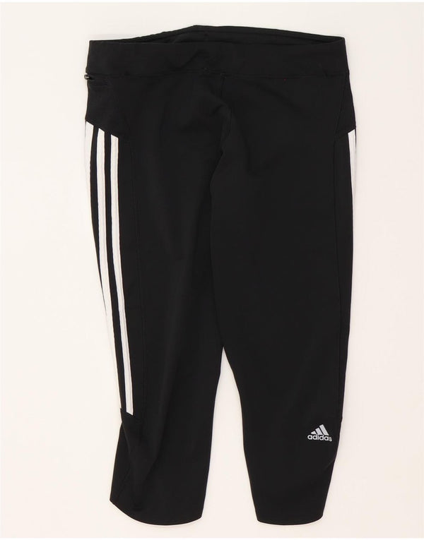 Damskie legginsy Adidas Climalite Capri UK 16, duże, czarne, poliestrowe