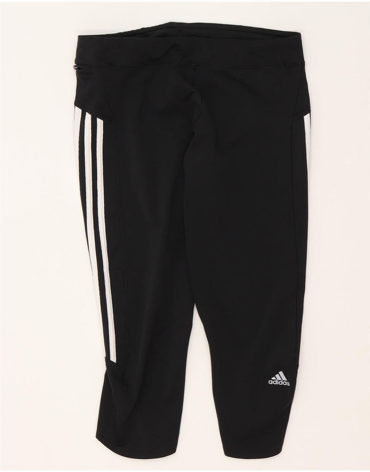 Damskie legginsy Adidas Climalite Capri UK 16, duże, czarne, poliestrowe
