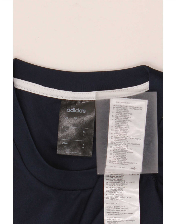 Adidas Męska koszulka Climalite Top, mała, granatowa, z poliestru