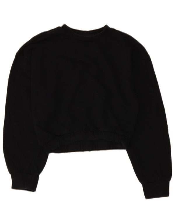 Bluza damska Zara Crop Sweter UK 10 Small Black Cotton
