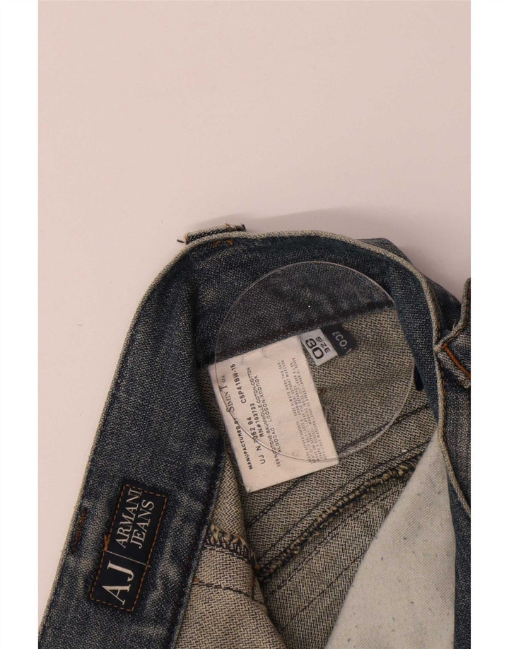 Damskie jeansy rozkloszowane Armani W30 L33 Niebieskie bawełniane