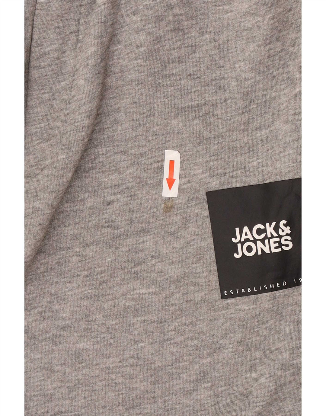 Męskie spodnie dresowe Jack & Jones Joggersy Średnioszare, bawełniane w cętki