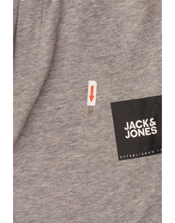 Męskie spodnie dresowe Jack & Jones Joggersy Średnioszare, bawełniane w cętki
