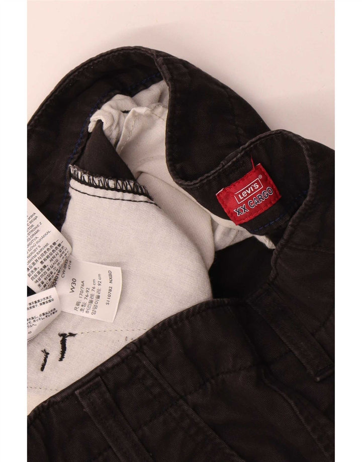 Męskie spodenki cargo Levi's W30 Średnia czarna bawełna