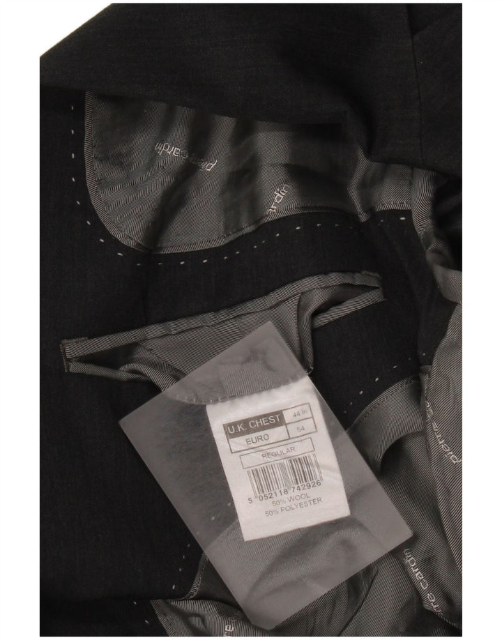 Męska marynarka Pierre Cardin zapinana na 2 guziki IT 54 2XL Szara wełna