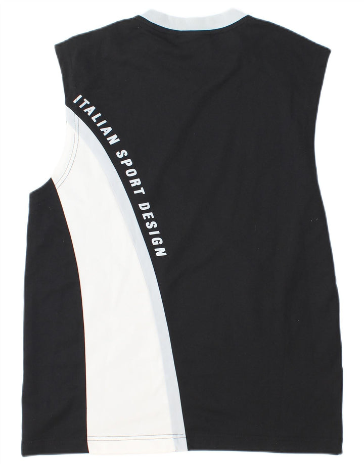 Męska kamizelka z grafiką Lotto, średnia czarna, z blokami kolorów