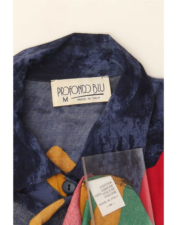 Bluzka damska z krótkim rękawem w stylu vintage, UK 14, średnia, wielobarwna
