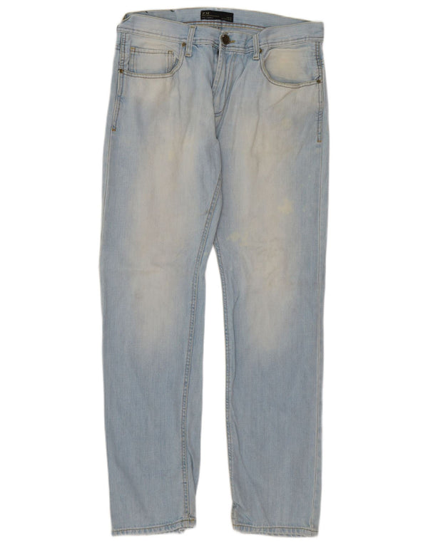 Zara Mens Straight Jeans EU 42 Large W32 L32 Blue