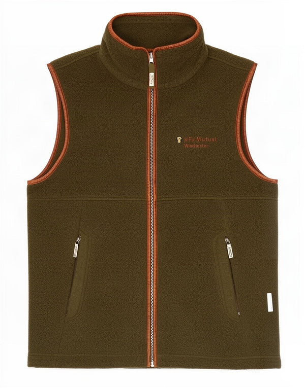 Męska kamizelka polarowa Schoffel UK 40, duża, khaki, poliester