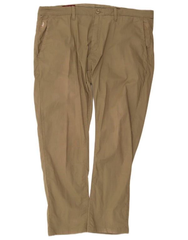 Męskie proste spodnie chino Marlboro Classics EU 54 2XL W38 L28 Khaki