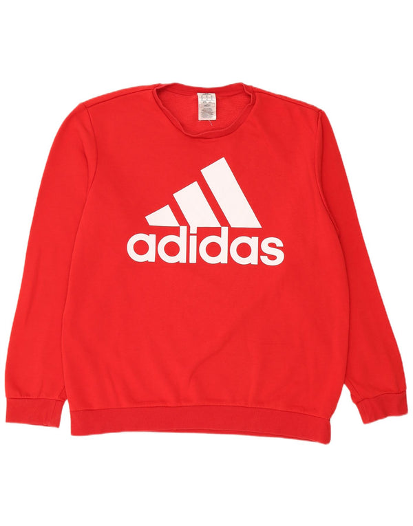 Adidas Męska bluza graficzna Jumper XL Czerwona bawełna