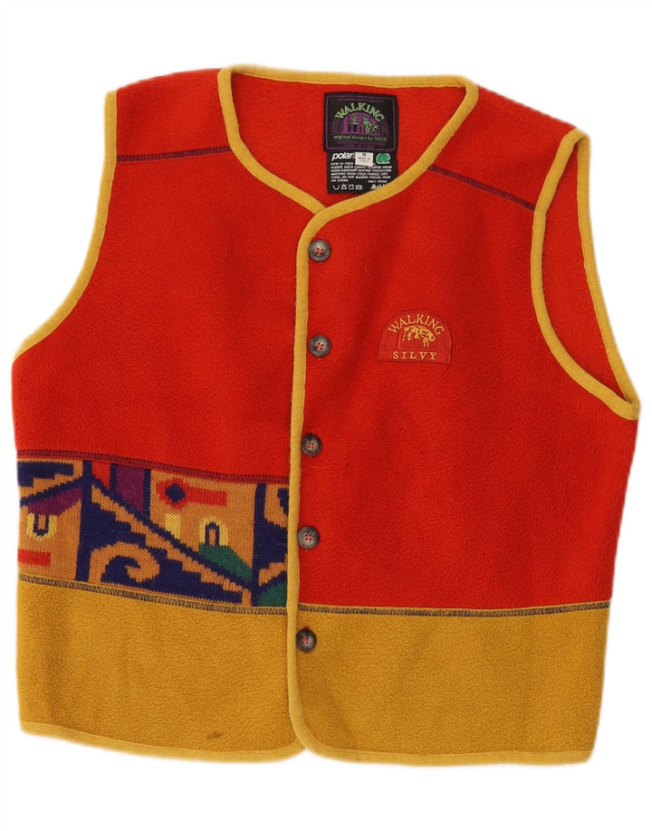 Damska kamizelka polarowa Silvy UK 14, poliester w kolorze średniej czerwieni