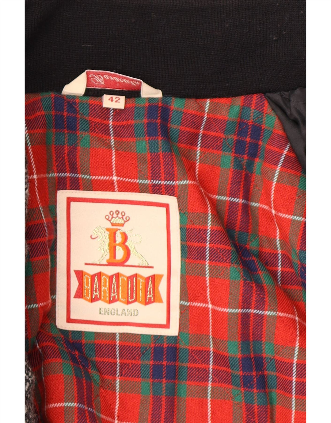 Męska kurtka bomberka Baracuta UK 42 XL, szara, nakrapiana, klasyczna