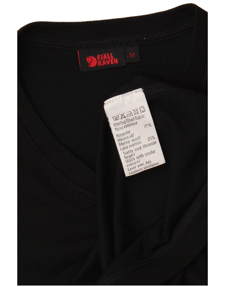 T-shirt damski Fjall Raven Top UK 12, średni czarny poliester