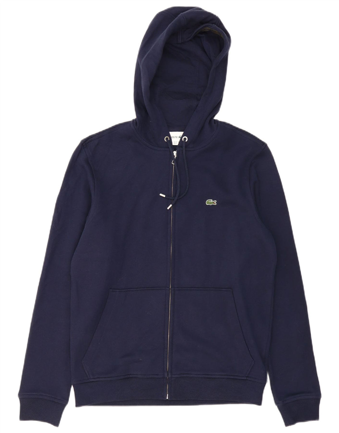 LACOSTE Mens Zip Hoodie Sweater Size 4 Medium Navy Blue Vintage Lacoste and Second-Hand Lacoste from Messina Hembry 