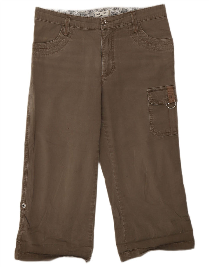 Damskie spodnie Lee Cargo Capri US 6 Medium W30 L20 Bawełna khaki