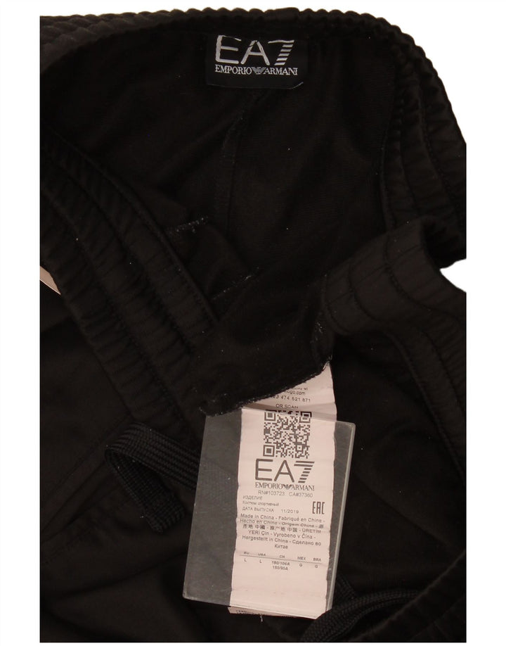 Męskie spodnie dresowe Emporio Armani Joggery, duże, czarne, poliestrowe