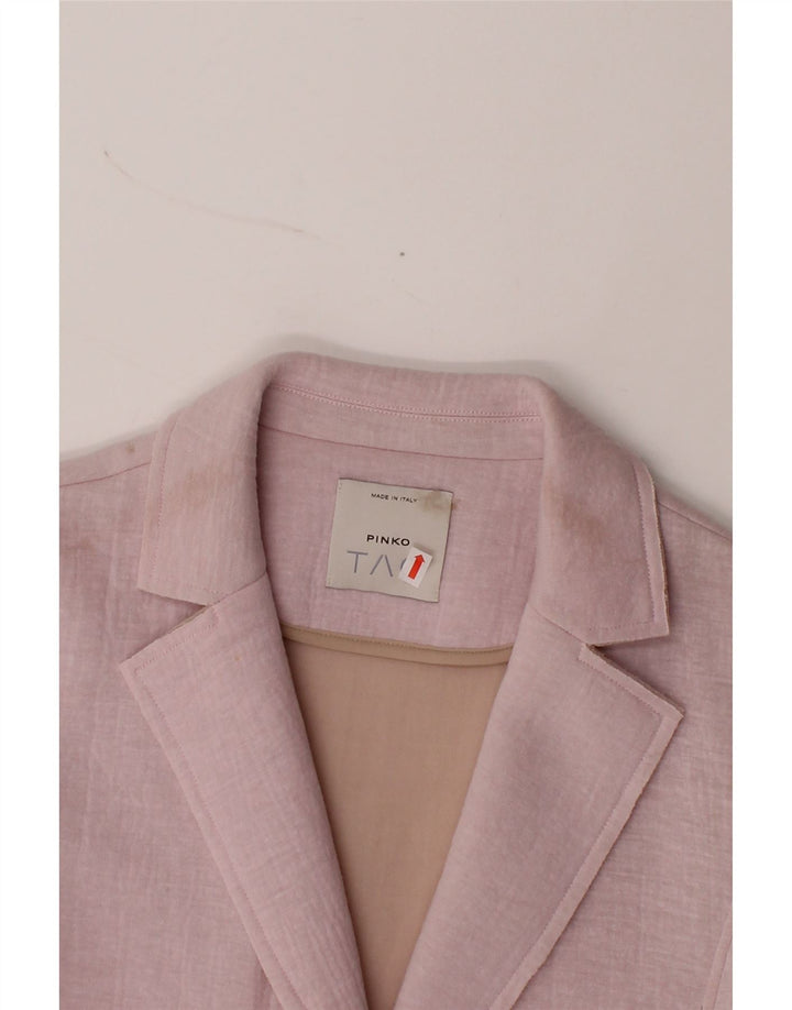 PINKO Womens 2 Button Blazer Jacket UK 10 Small Pink Polyamide Vintage Pinko and Second-Hand Pinko from Messina Hembry 